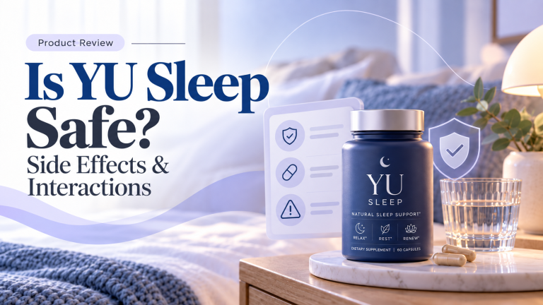 YU Sleep safety review covering side effects, medication interactions, melatonin, 5-HTP, and supplement precautions